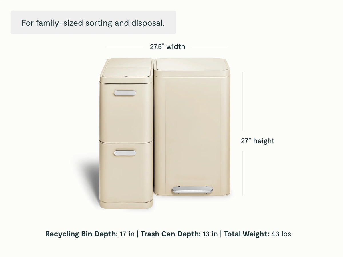 Trash & Recycling Duo (Rectangular)